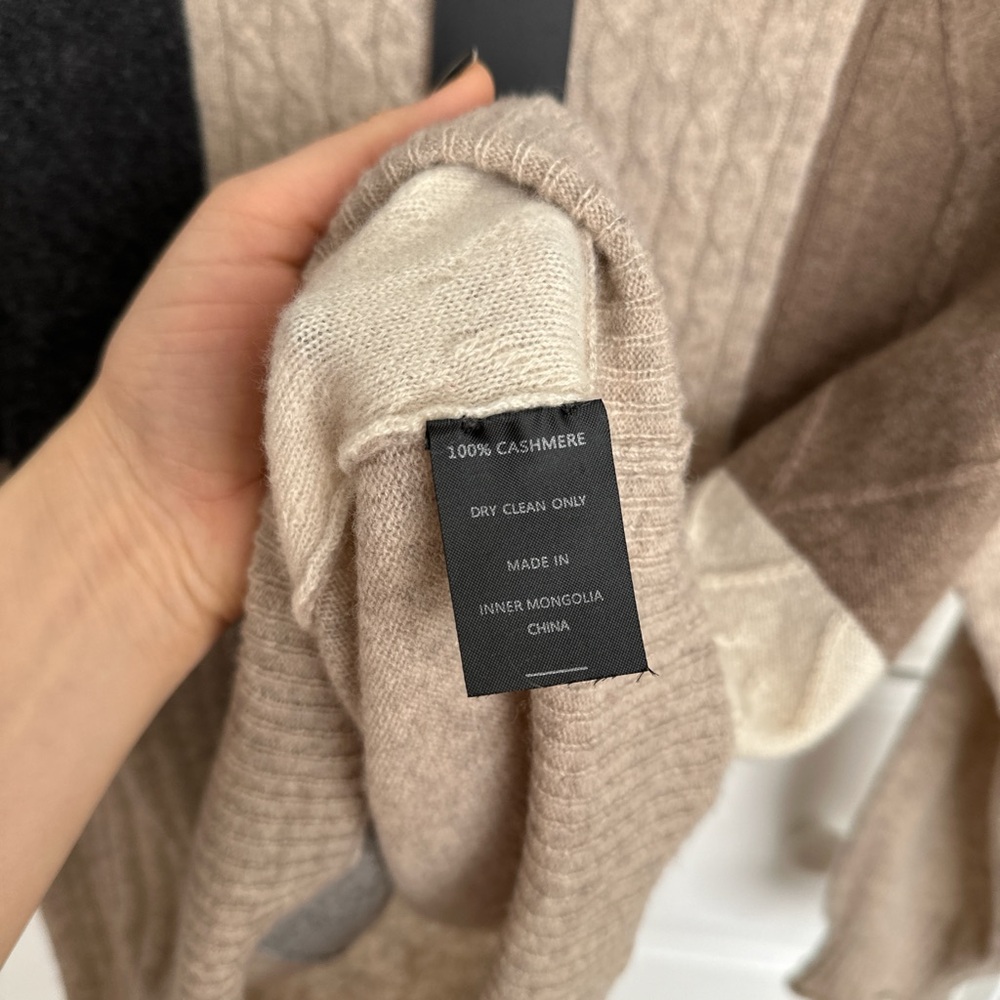 Brunello Cucinelli Color Block Sweater - Black, Brown, Gray, Cream - Picture 5 of 9